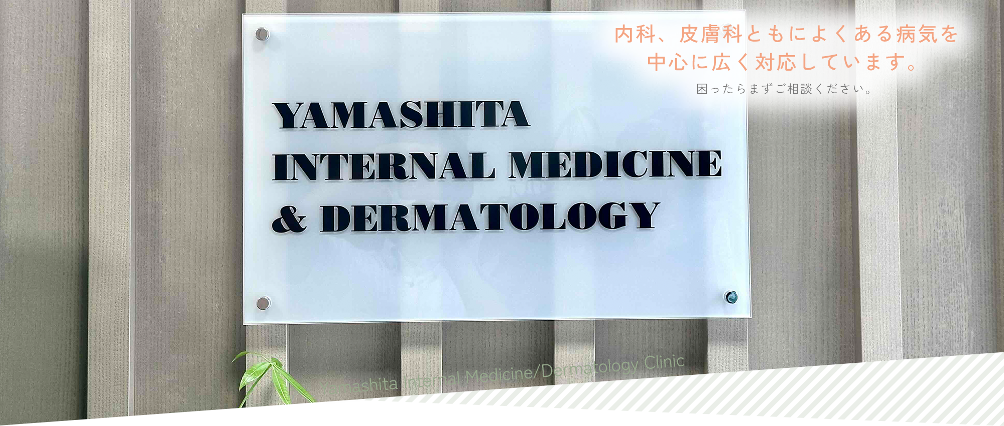 山下内科・皮膚科医院表札